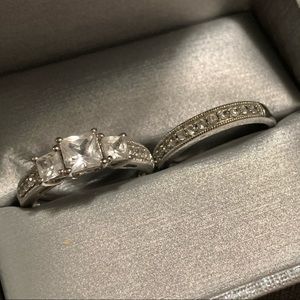 Sterling Silver Wedding Set - BRAND NEW